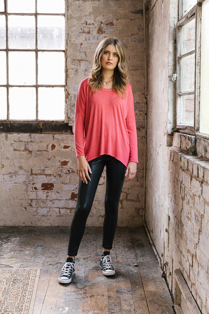 Sale Karma Curved Hem Top