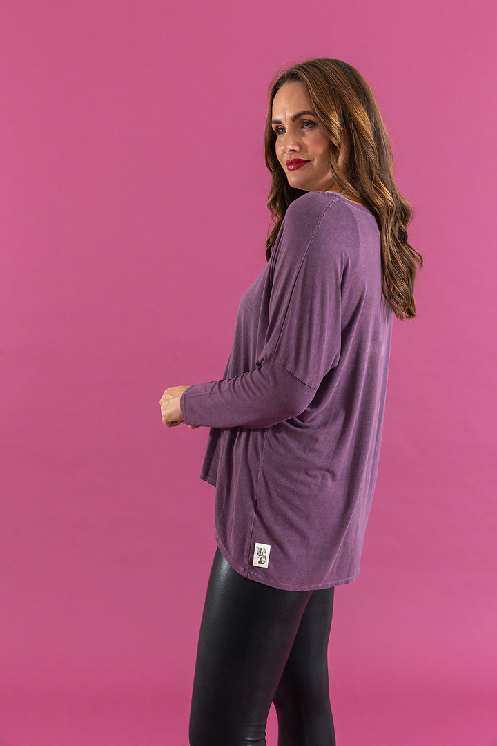 Sale Karma Curved Hem Top