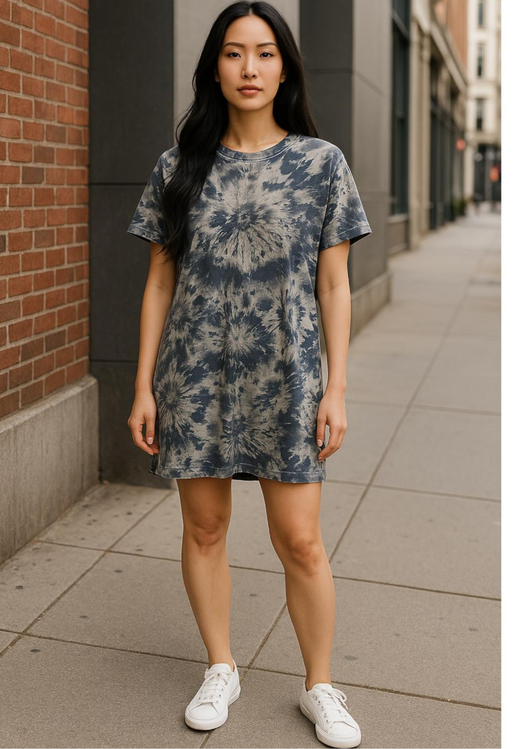 Terri Mineral Print Tie Dye Look  Tricia Dress