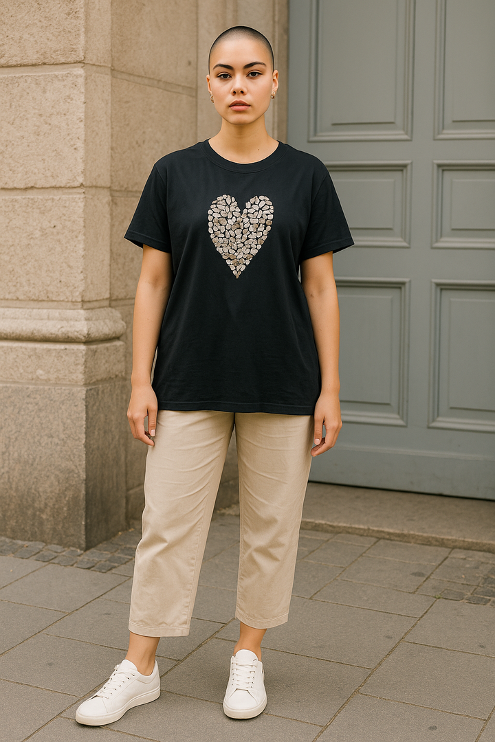 foil heart Tessa sleeveless Tee