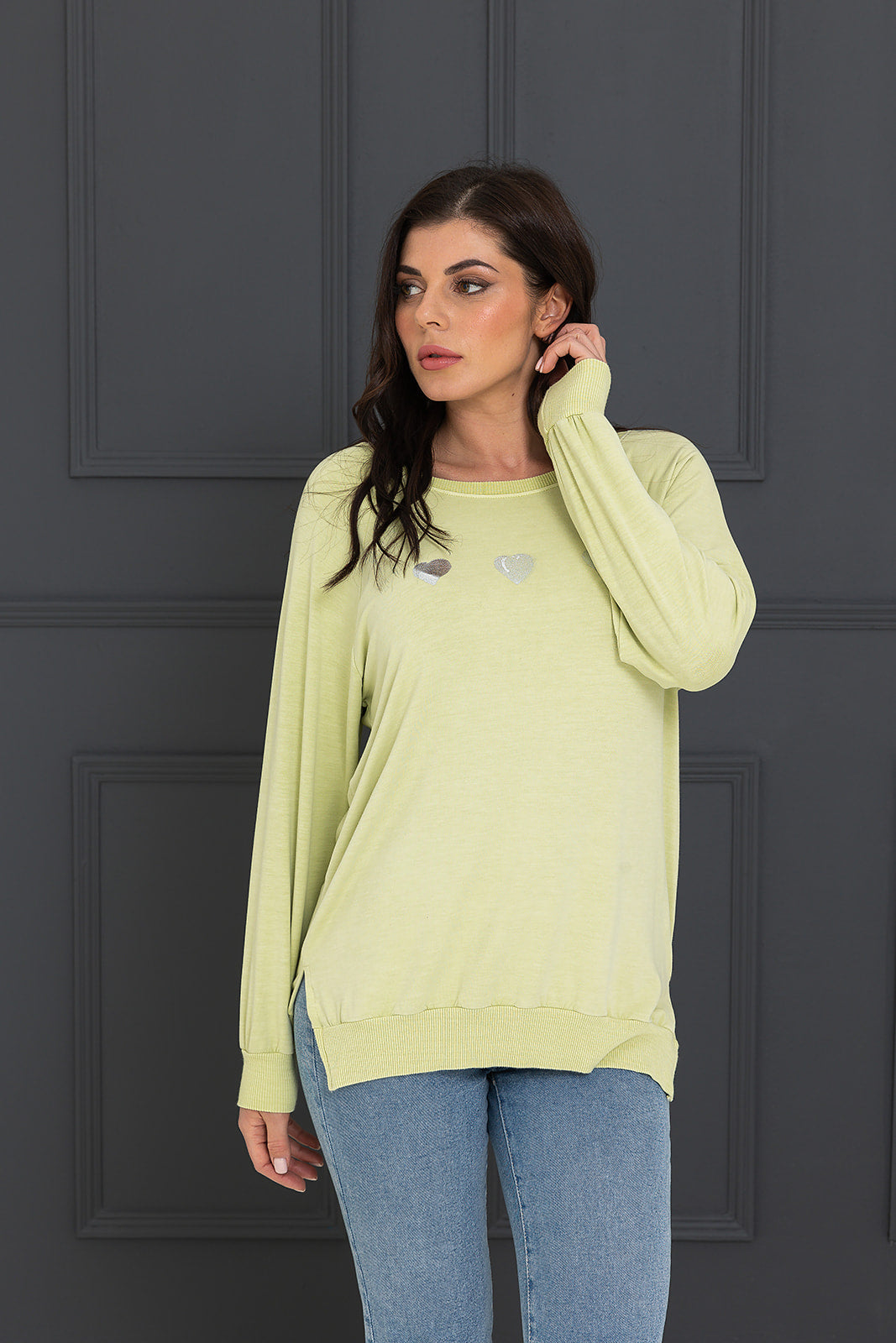 Summer 23 foil heart Zippee  Sweat