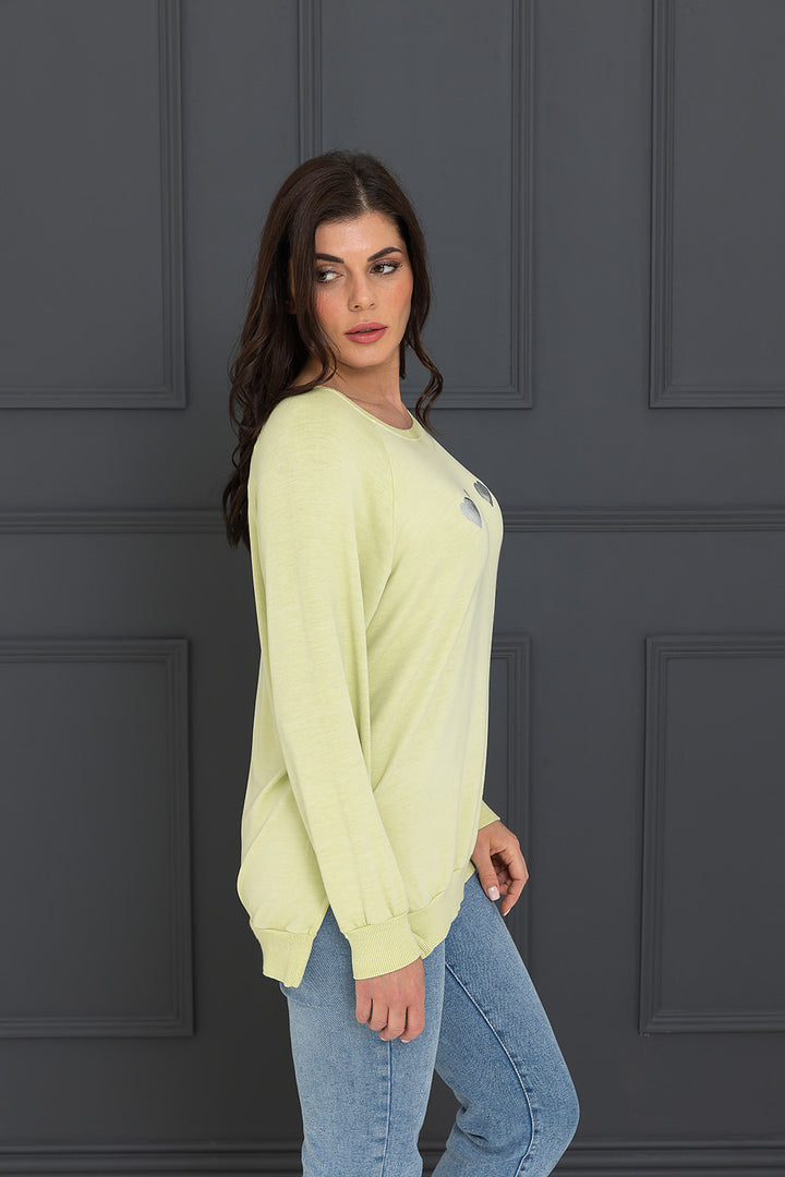 Summer 23 foil heart Zippee  Sweat