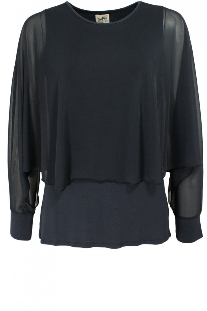 ANGELA PLAIN Chiffon Overlay Top