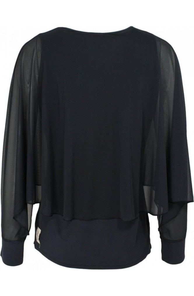 ANGELA PLAIN Chiffon Overlay Top