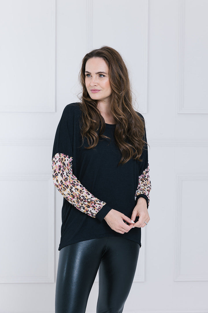 A/W Abstract Animal Katie Chiffon Sleeve