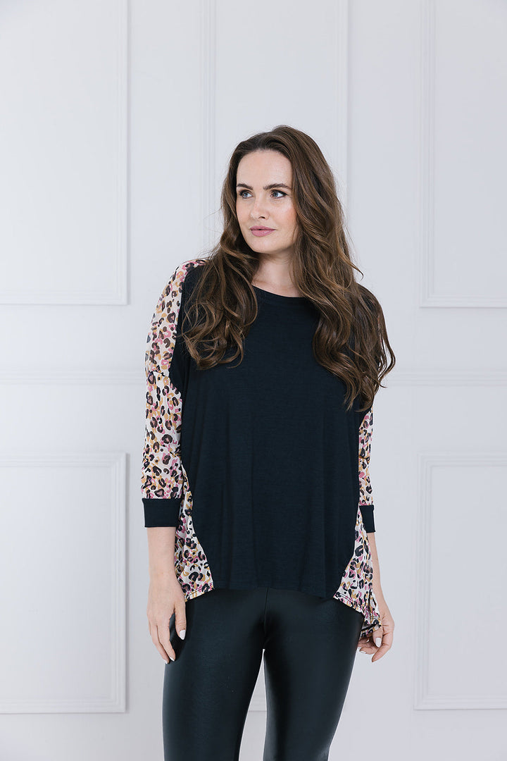 A/W Abstract Animal Katie Chiffon Sleeve