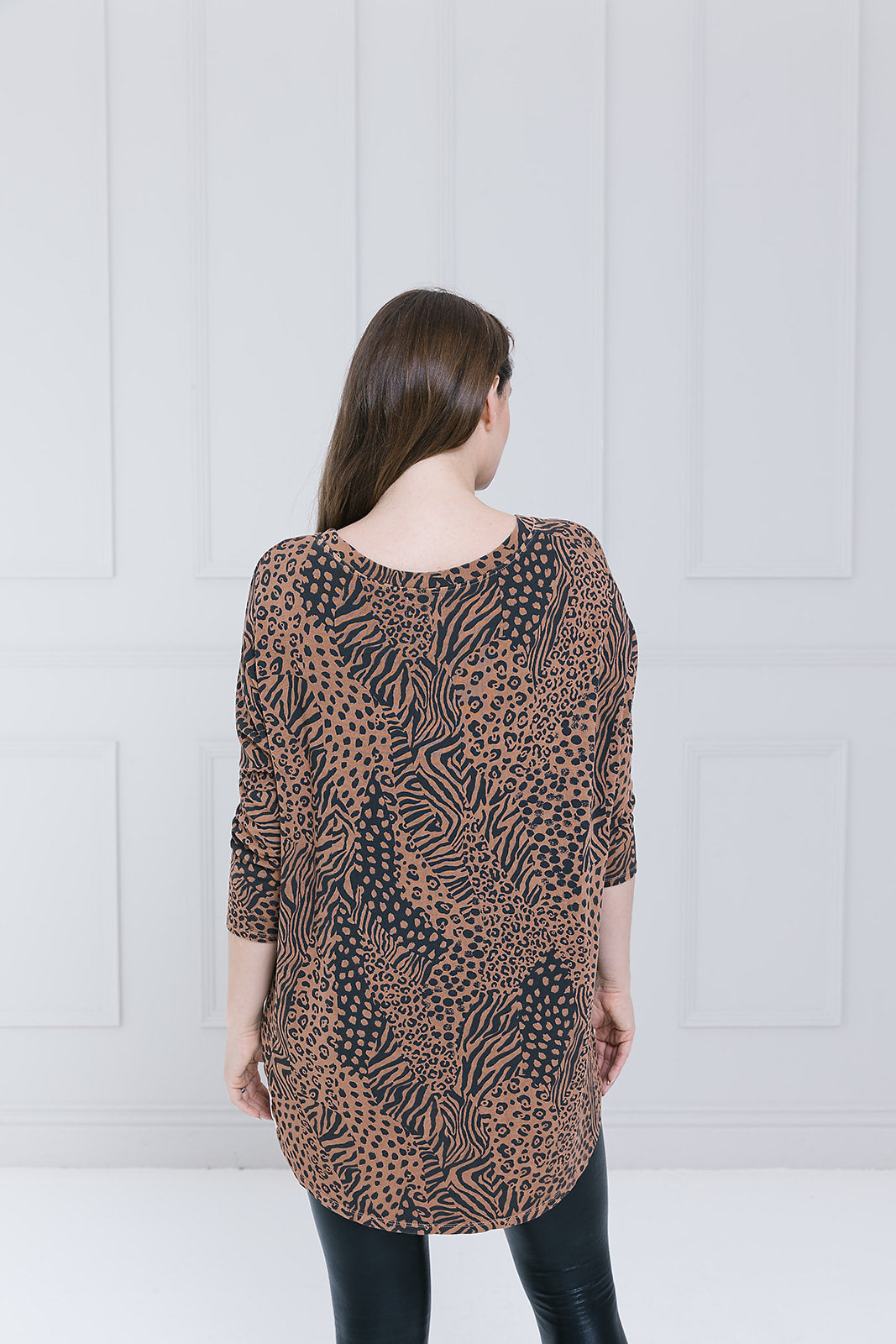 A/W Crazy animal Flirty Top