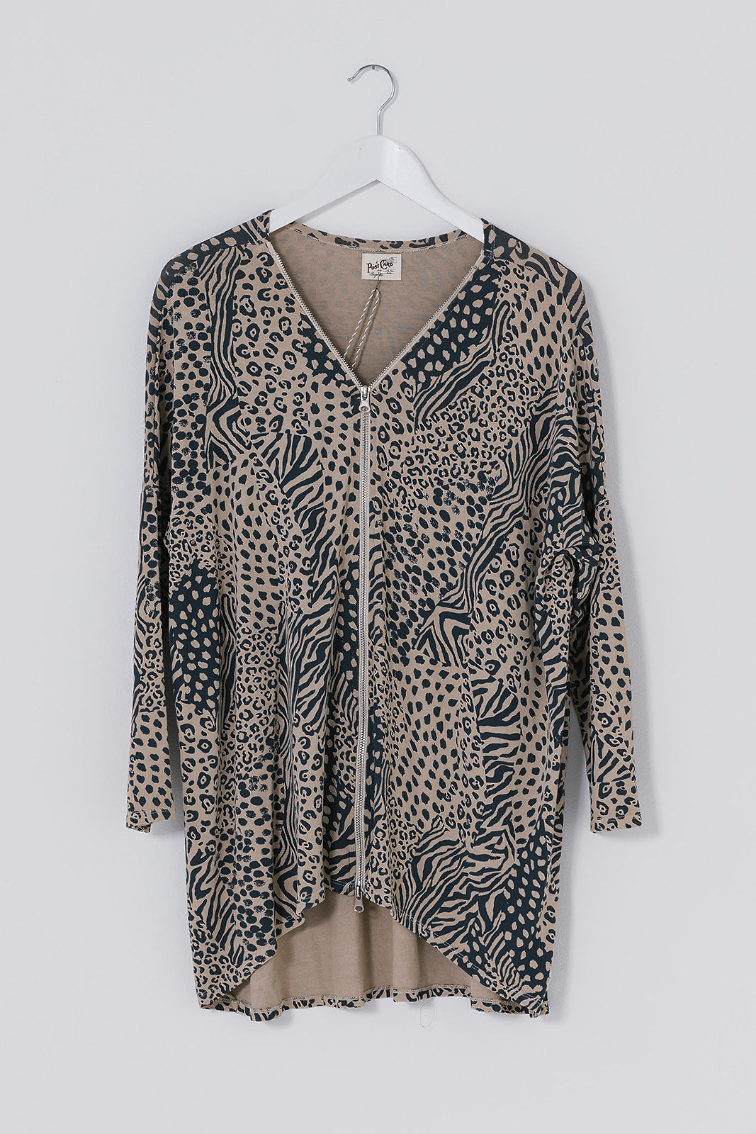 A/W Crazy Animal Flick Zip Top