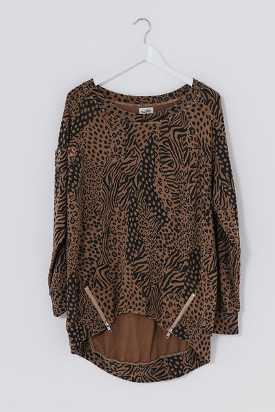 A/W ZIPPEE CRAZY ANIMAL Sweat