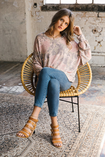 Erica Botanical Puff Sleeve Sweat