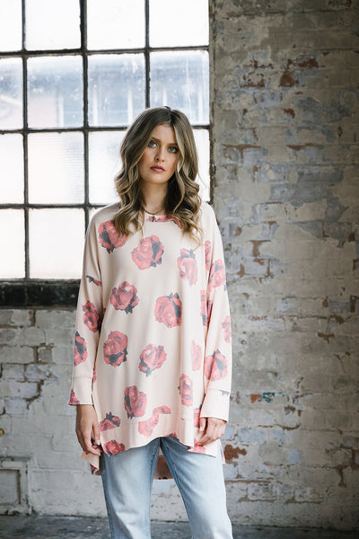 Rita Rose Print Oversized Sweat