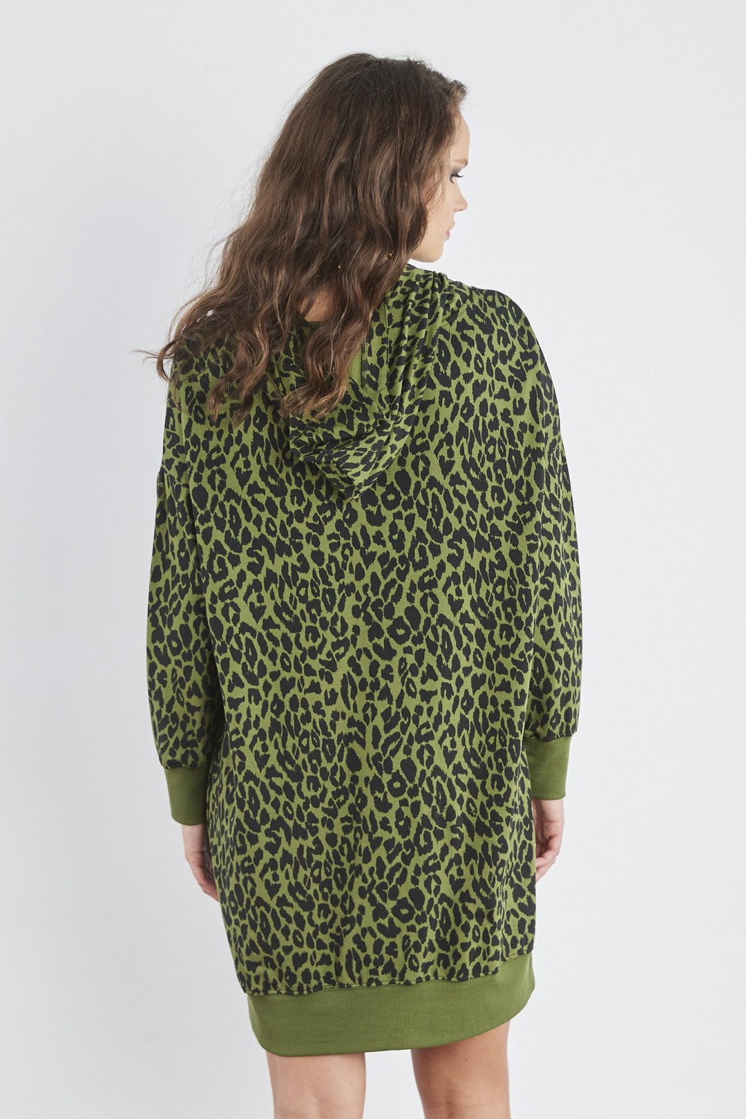 Sundae Tee Alanna Animal Hooded Sweater Dress