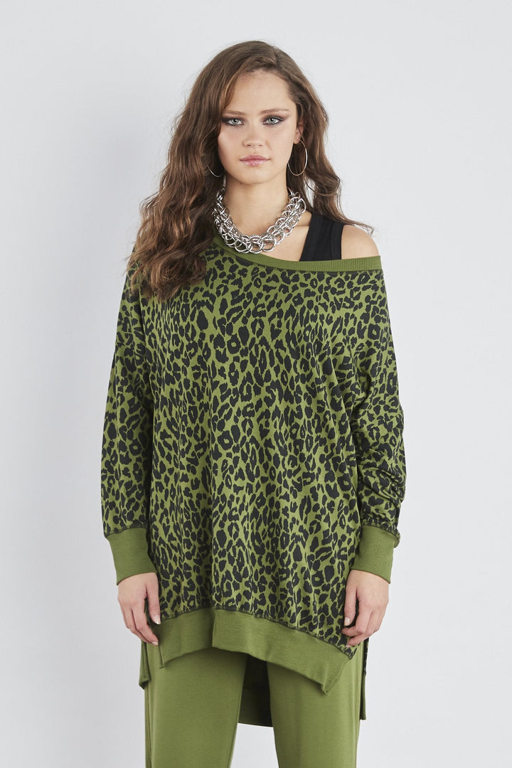 Sundae Tee Angelina Longline Side Split Sweat