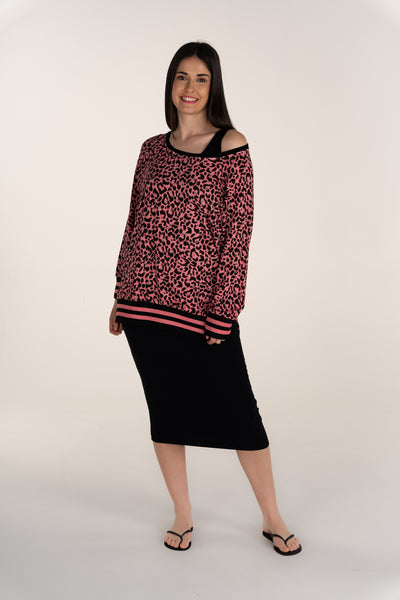 Angelina Animal Stripe Sweat