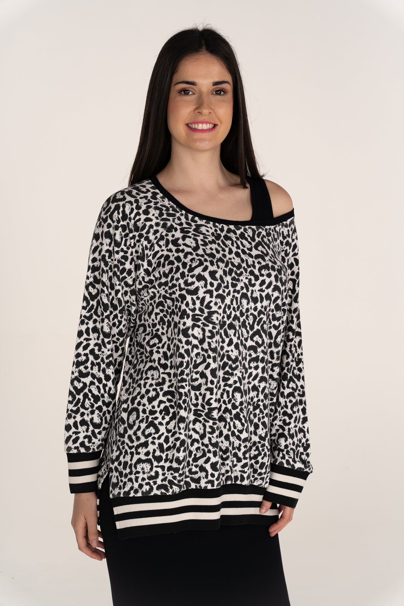 Angelina Animal Stripe Sweat
