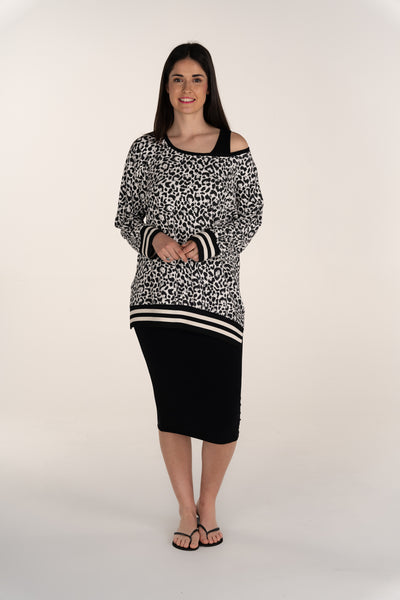 Angelina Animal Stripe Sweat