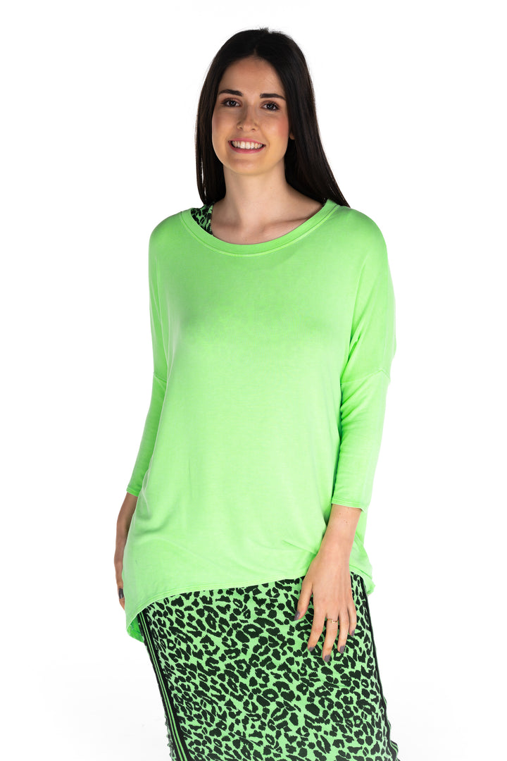 Flirty Long Line Dipped Back Knit Top