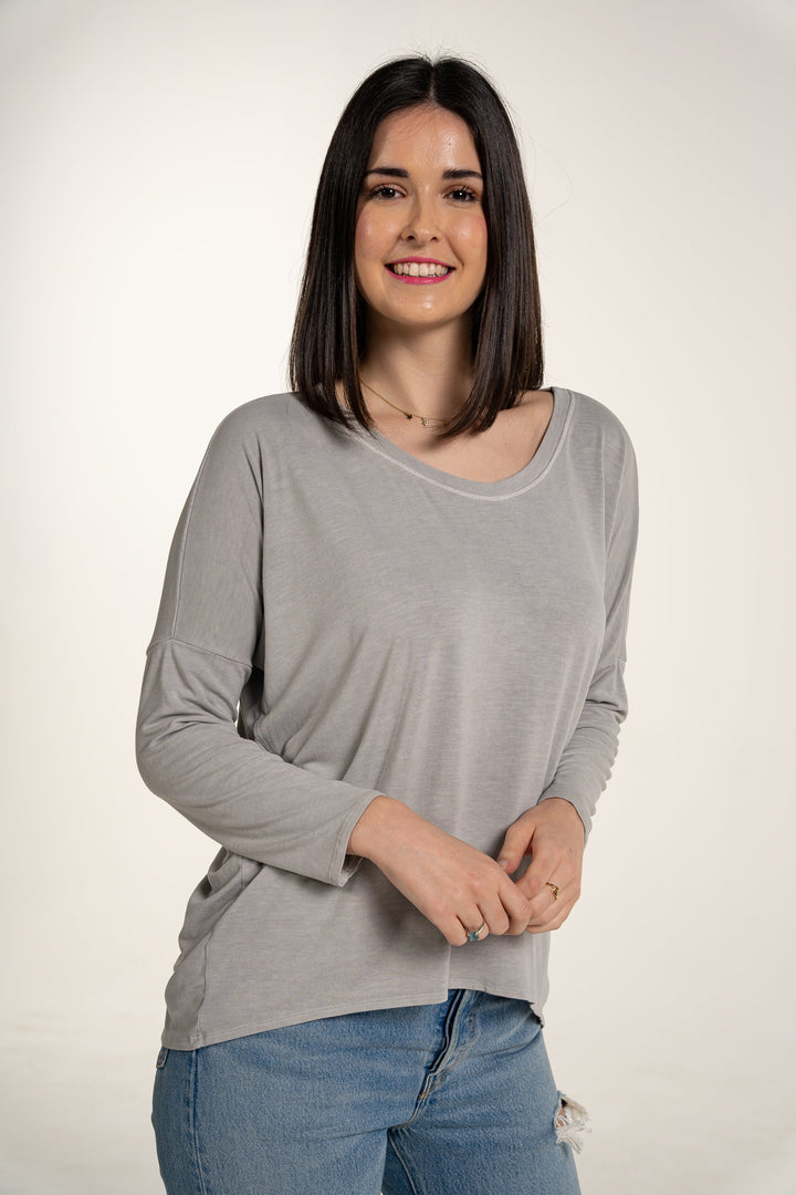 Sale Karma Curved Hem Top