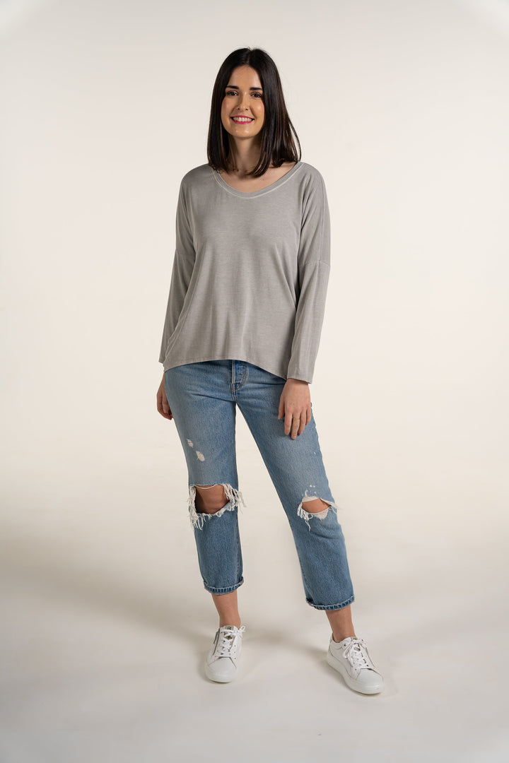 Sale Karma Curved Hem Top
