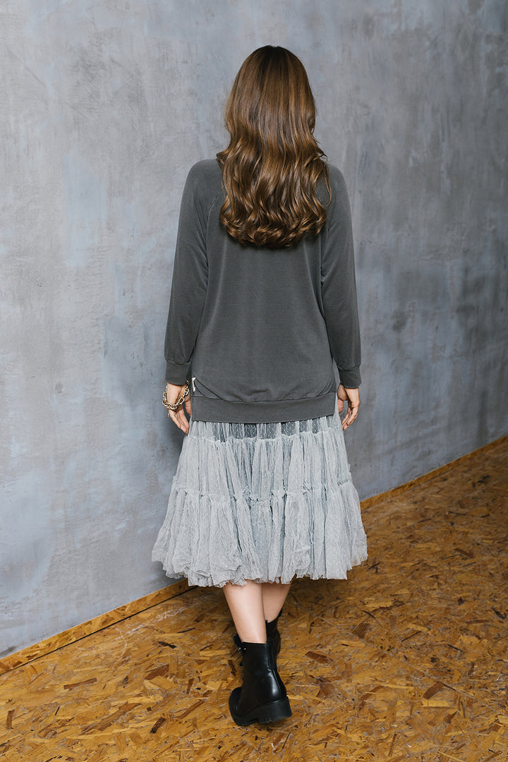 Lux Foil Copper Heart Print Sweat