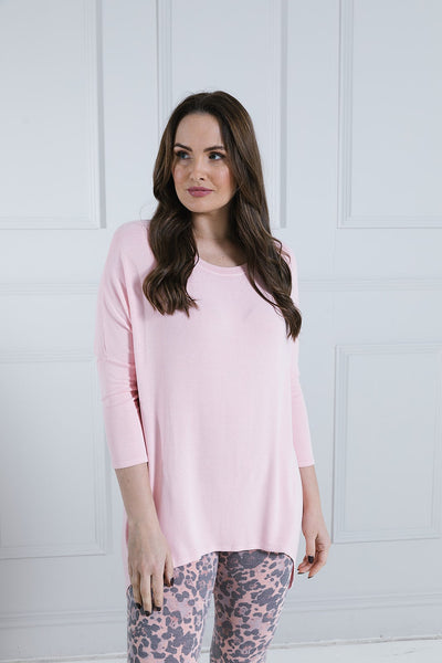Summer Flirty Long Line Dipped Back KnitTop