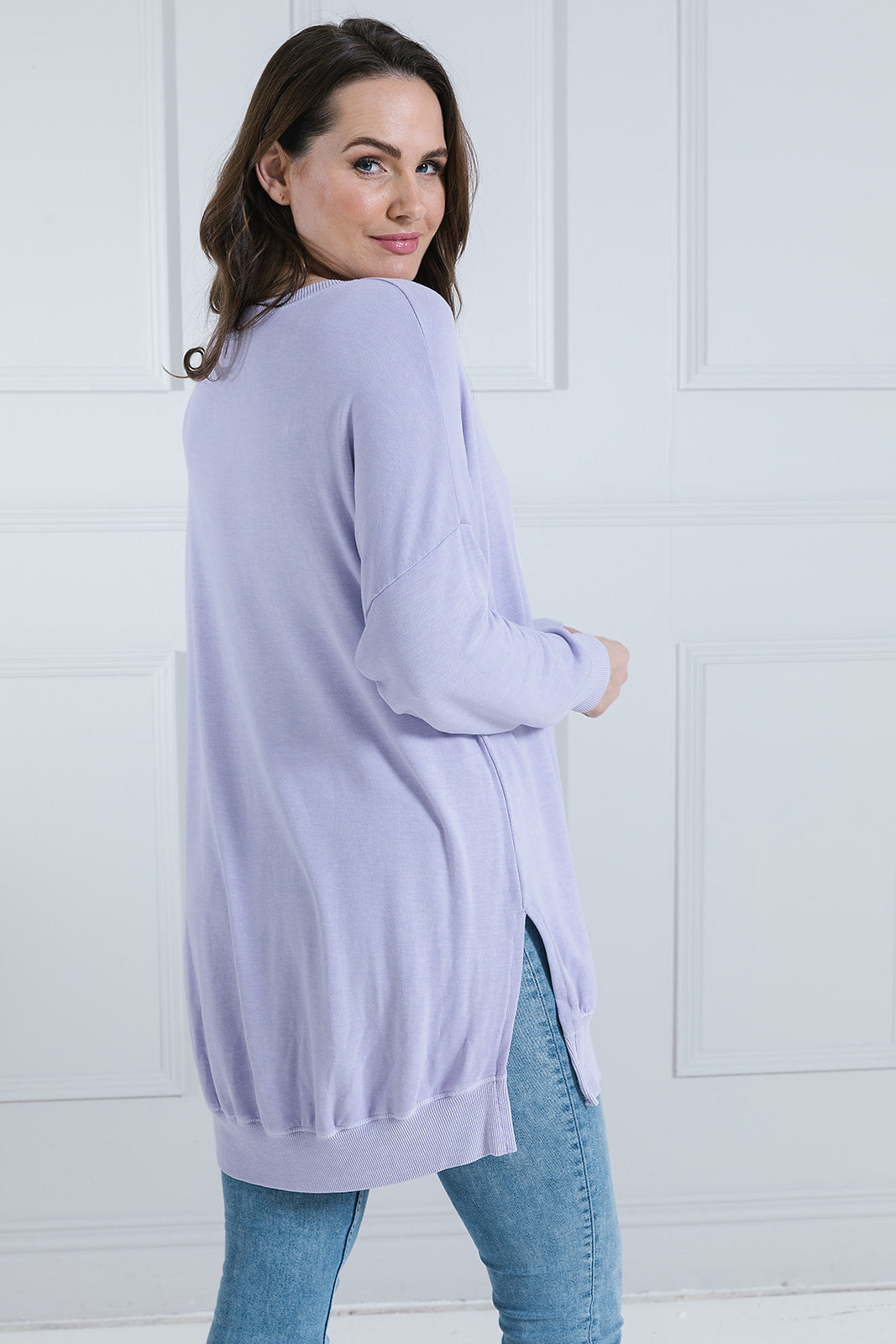 Hattie Heart Print Longline Sweat