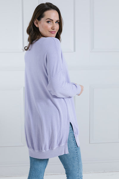 Hattie Heart Print Longline Sweat