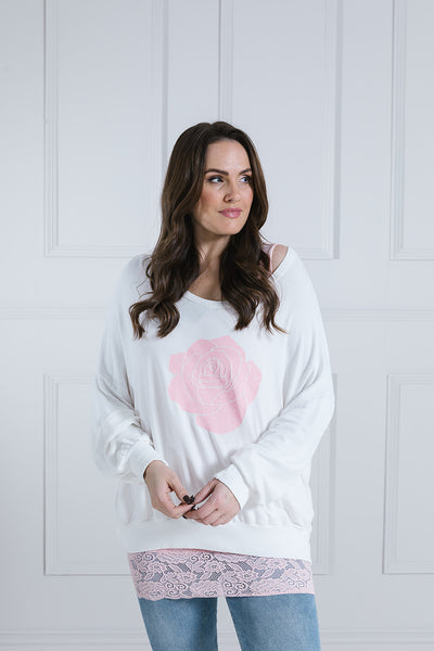 Fleur Flower Print Puff Sleeve Sweat