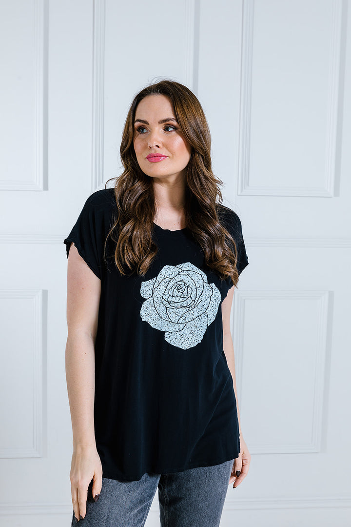 Rose Print Tee