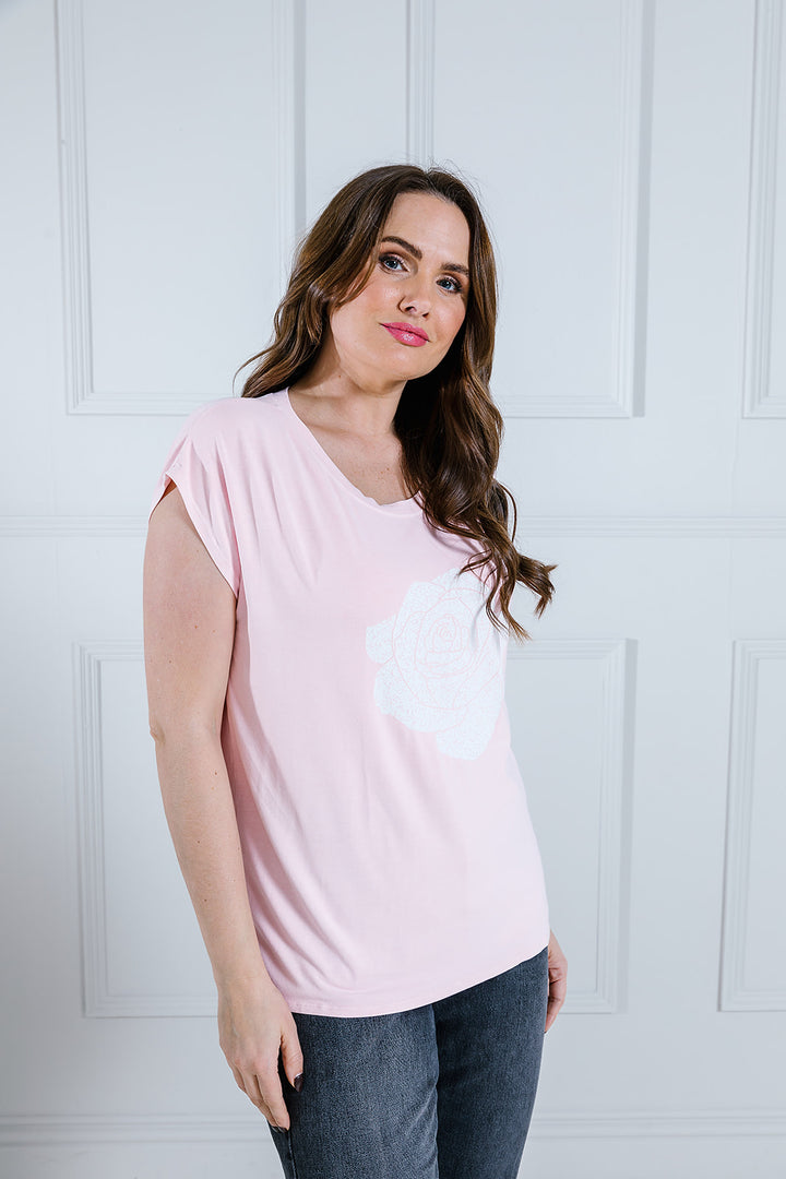 Rose Print Tee