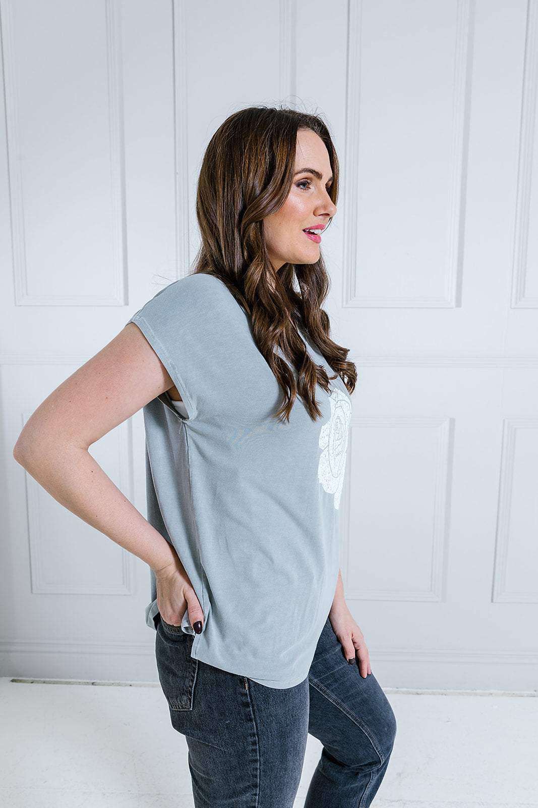 Rose Print Tee
