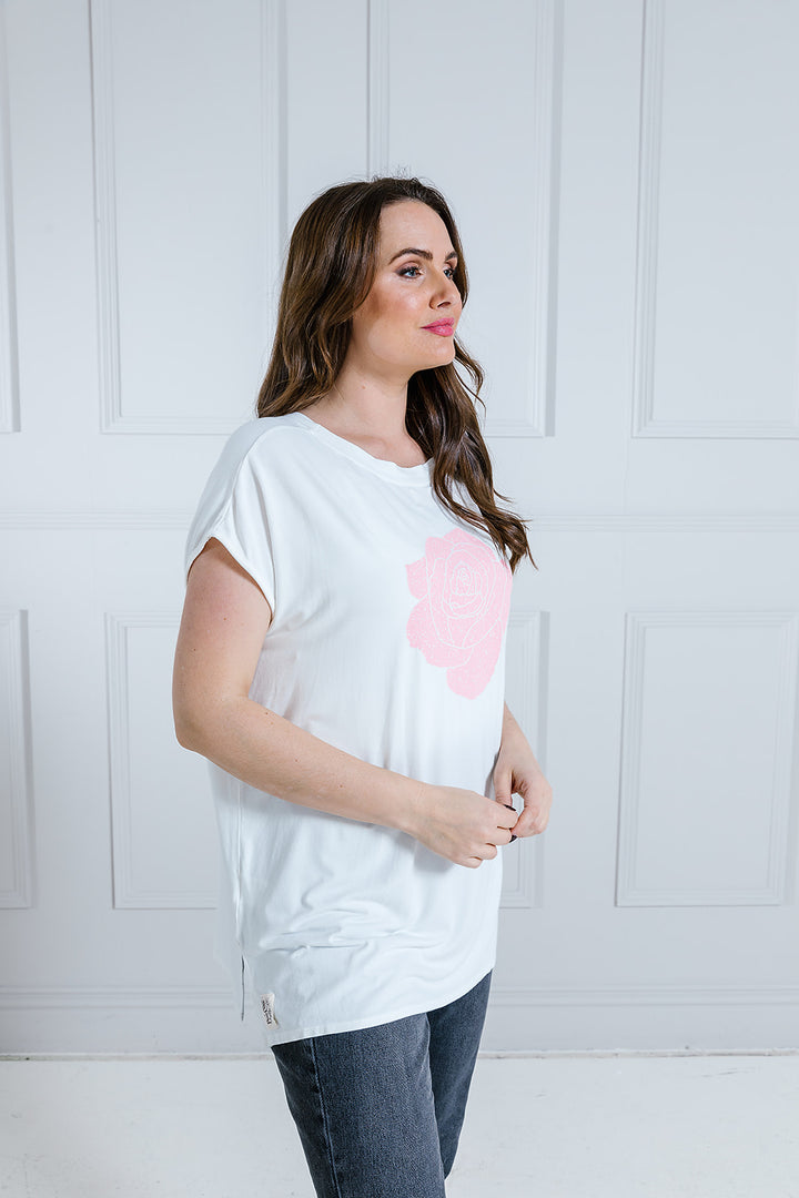 Rose Print Tee