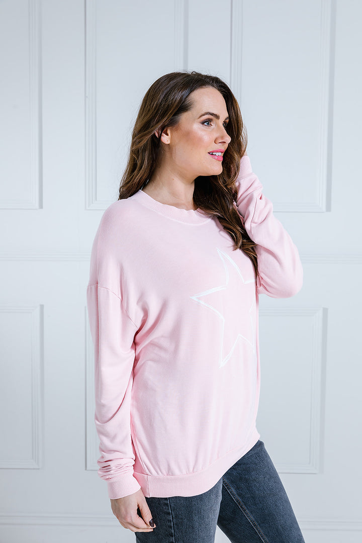 Hand Drawn Star Print Boxy Sweat