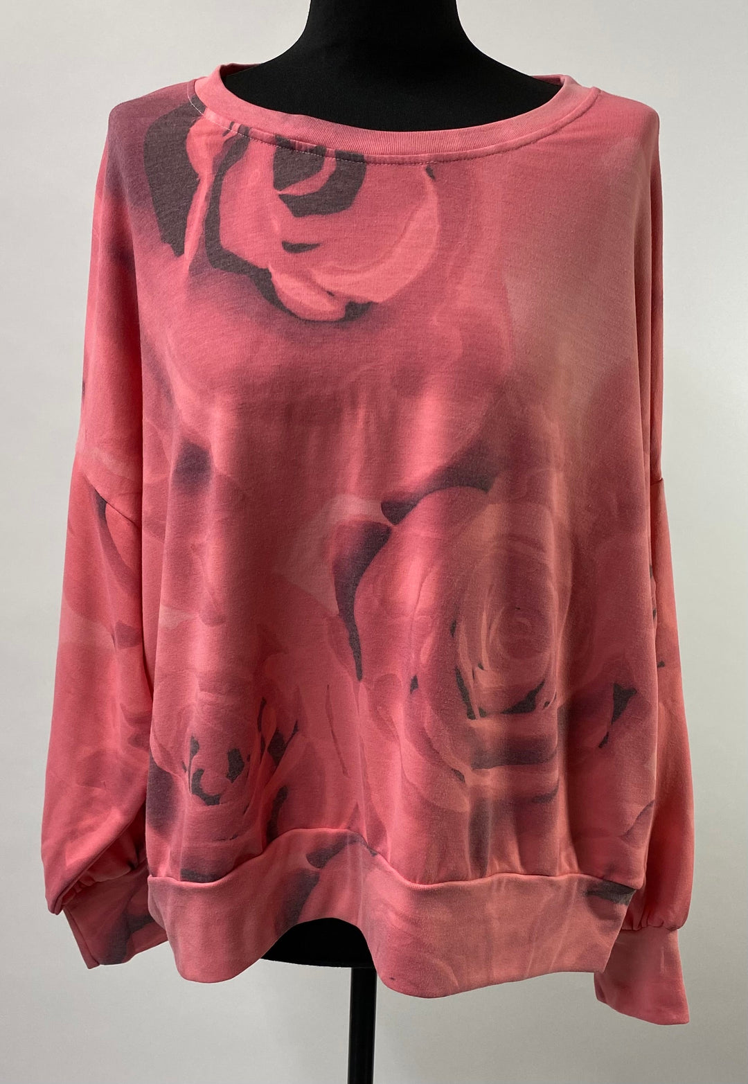 Gloria Blooming Rose Puff Sleeve Sweat