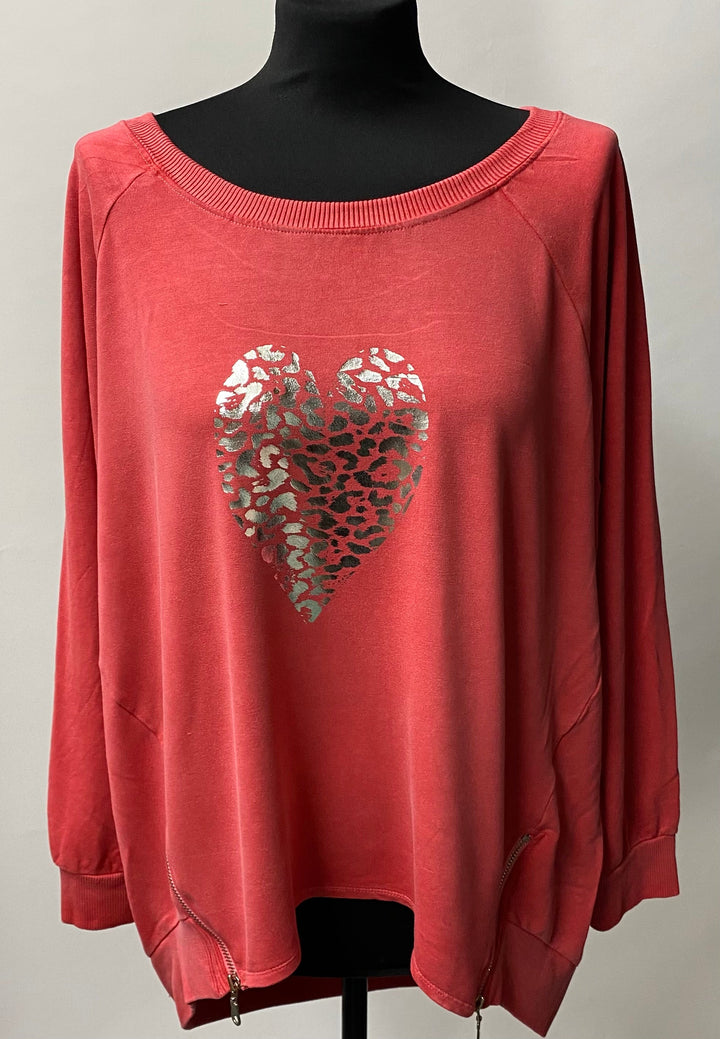 Summer 23 foil heart Zippee  Sweat