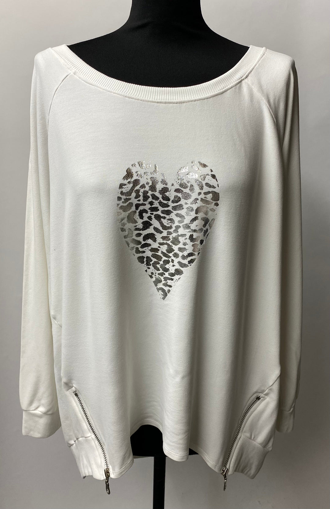 Summer 23 foil heart Zippee  Sweat