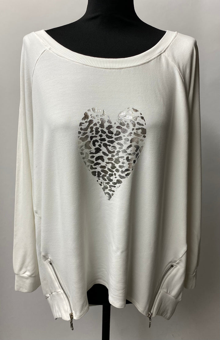 Summer 23 foil heart Zippee  Sweat