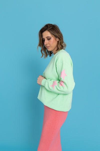ST23 Contrast Star Print Hoodie