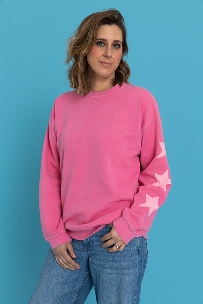 ST23 Contrast Star Print Hoodie