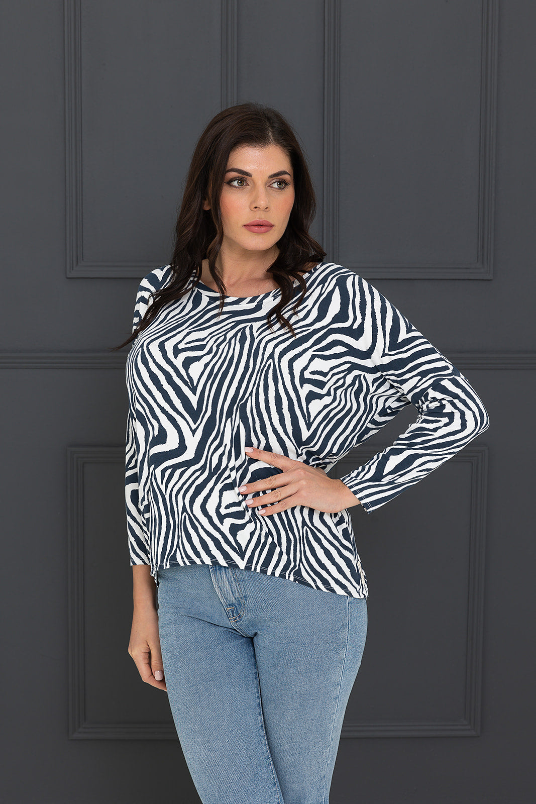 Spring Zebra Print Karma Top