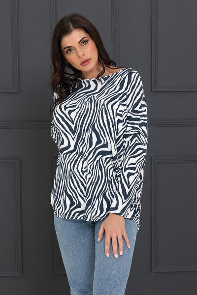 Spring Zebra Print Karma Top