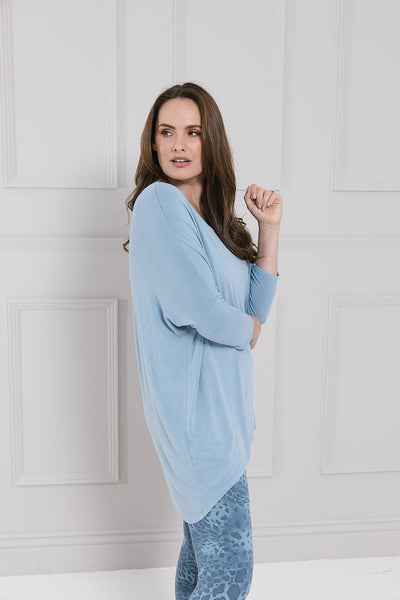 Summer Flirty Long Line Dipped Back KnitTop