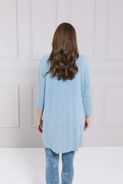 Summer Flirty Long Line Dipped Back KnitTop