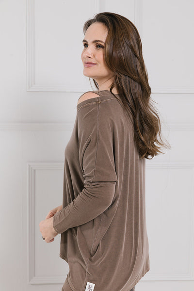 Sale Karma Curved Hem Top