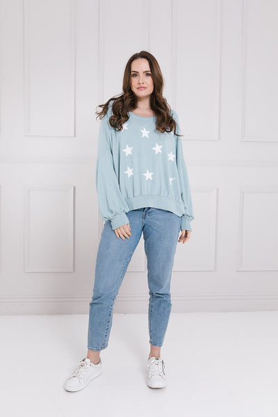 Gloria Multistar Puff Sleeve Sweat