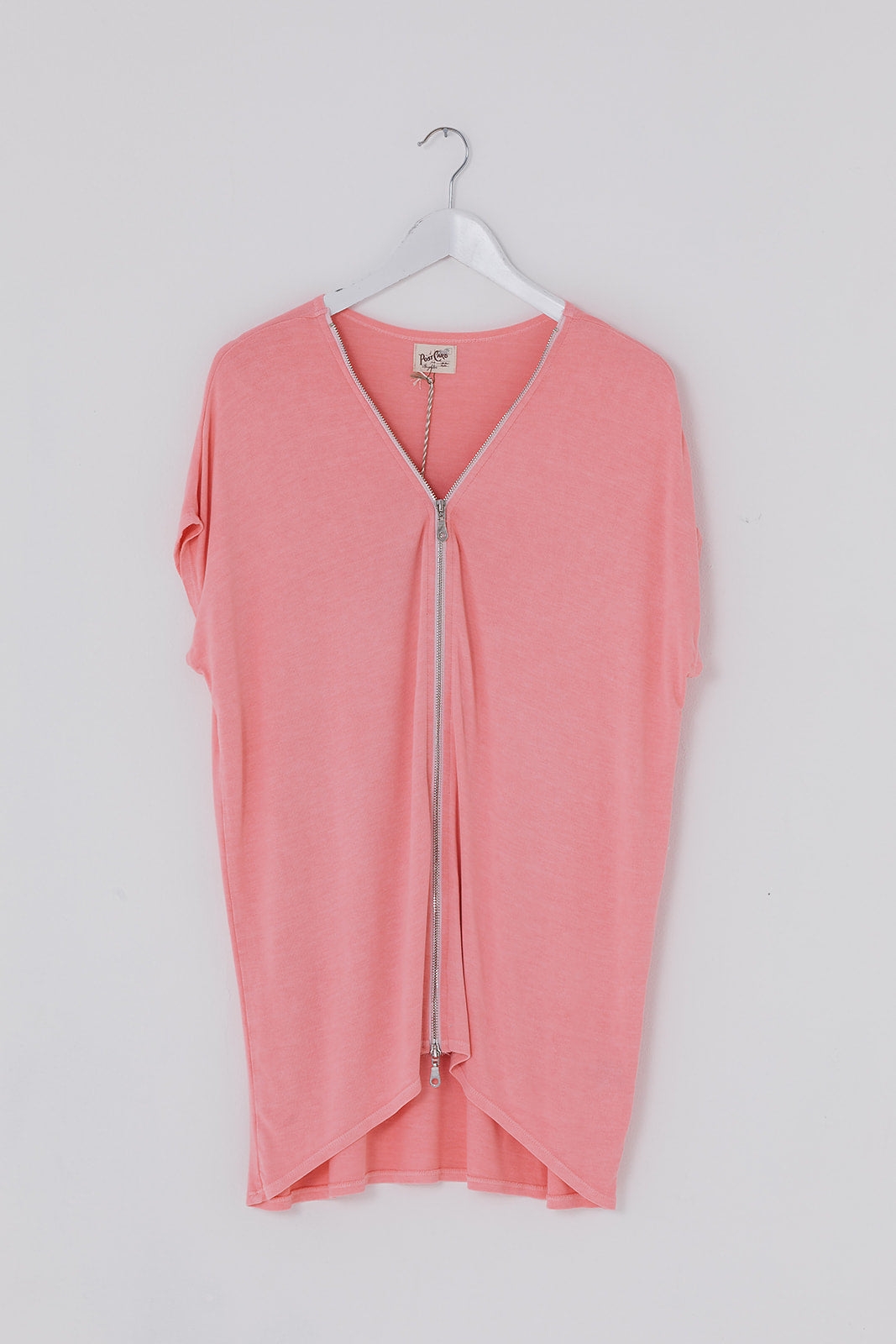 Summer  Short Sleeved Flick Zip Top