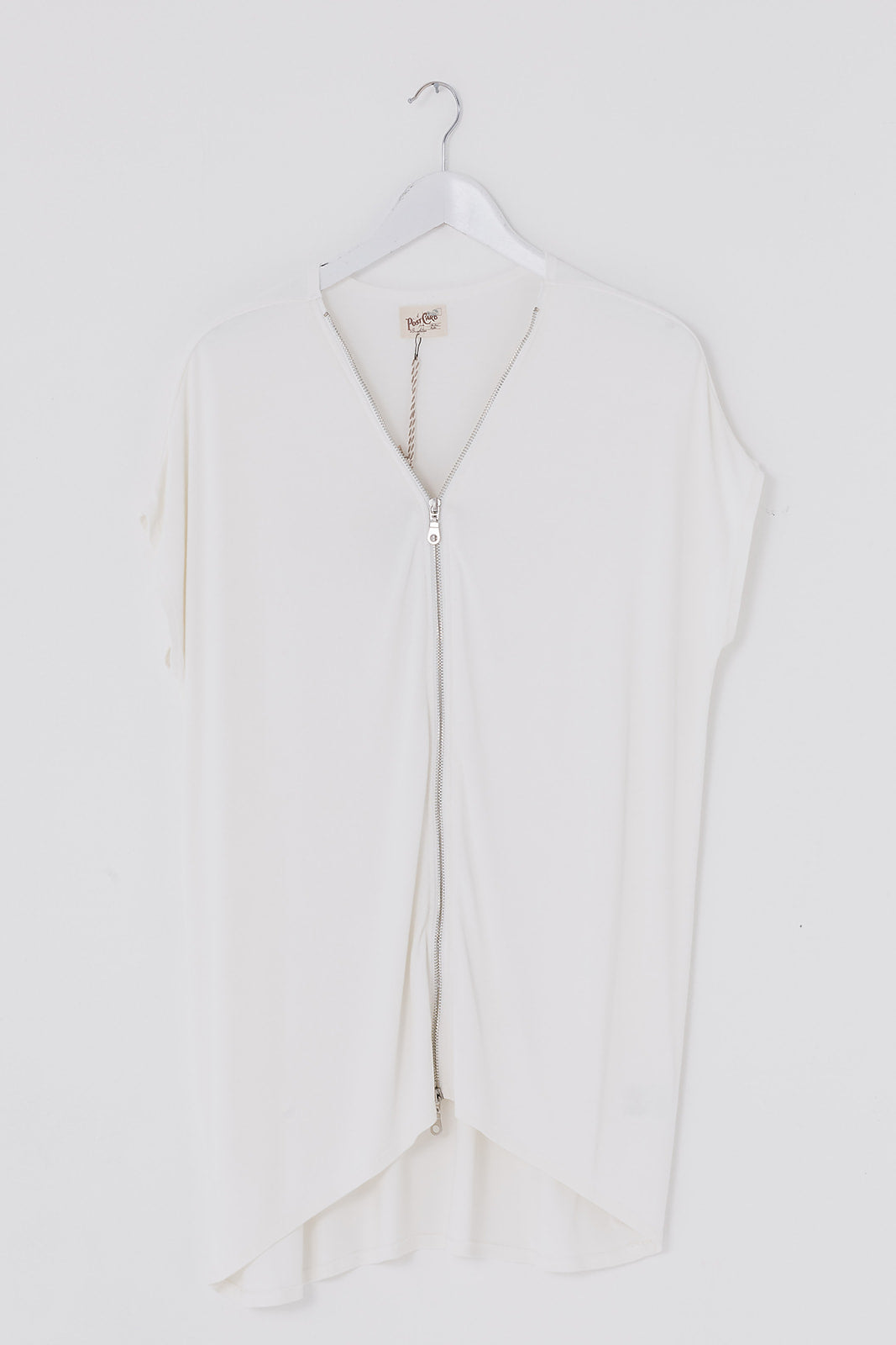 Summer  Short Sleeved Flick Zip Top