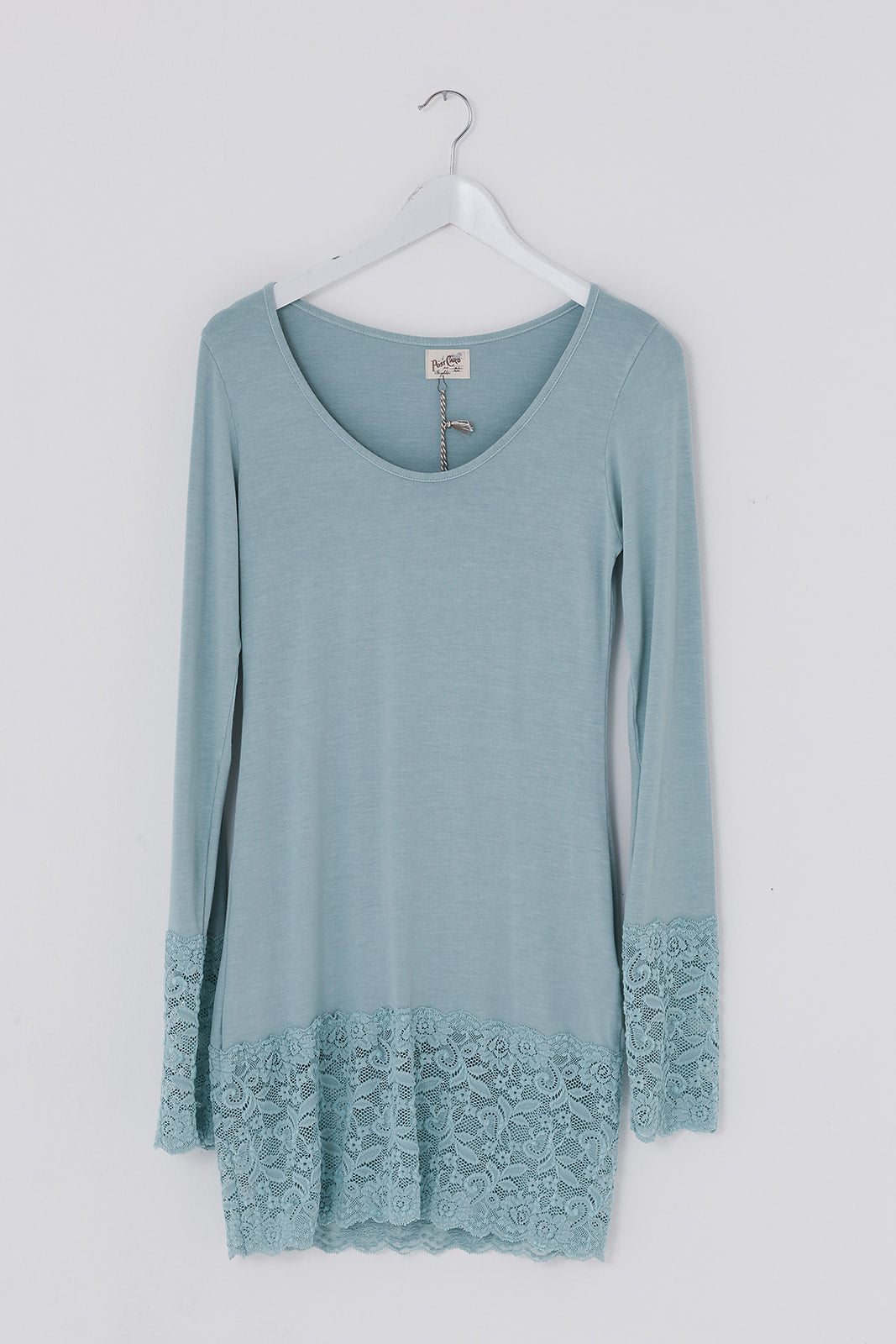 Lauren Long Sleeved Lace Trim Top