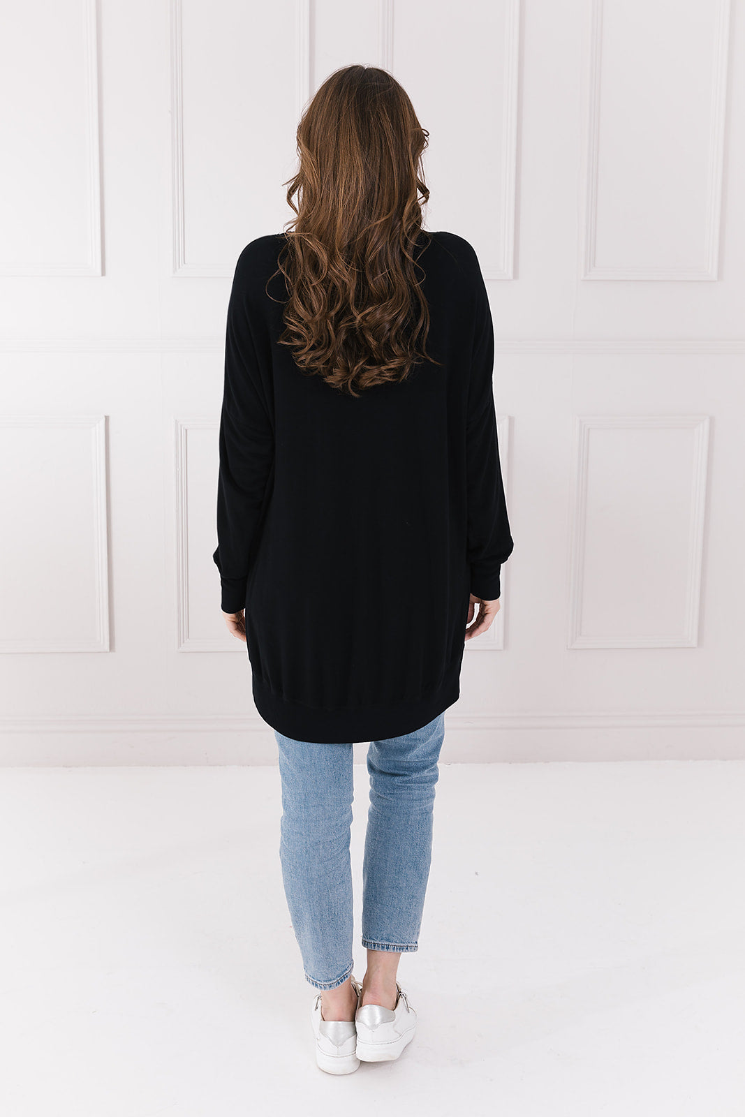 Shirty Chiffon Back Long Sweat Shirt Postcard From Brighton