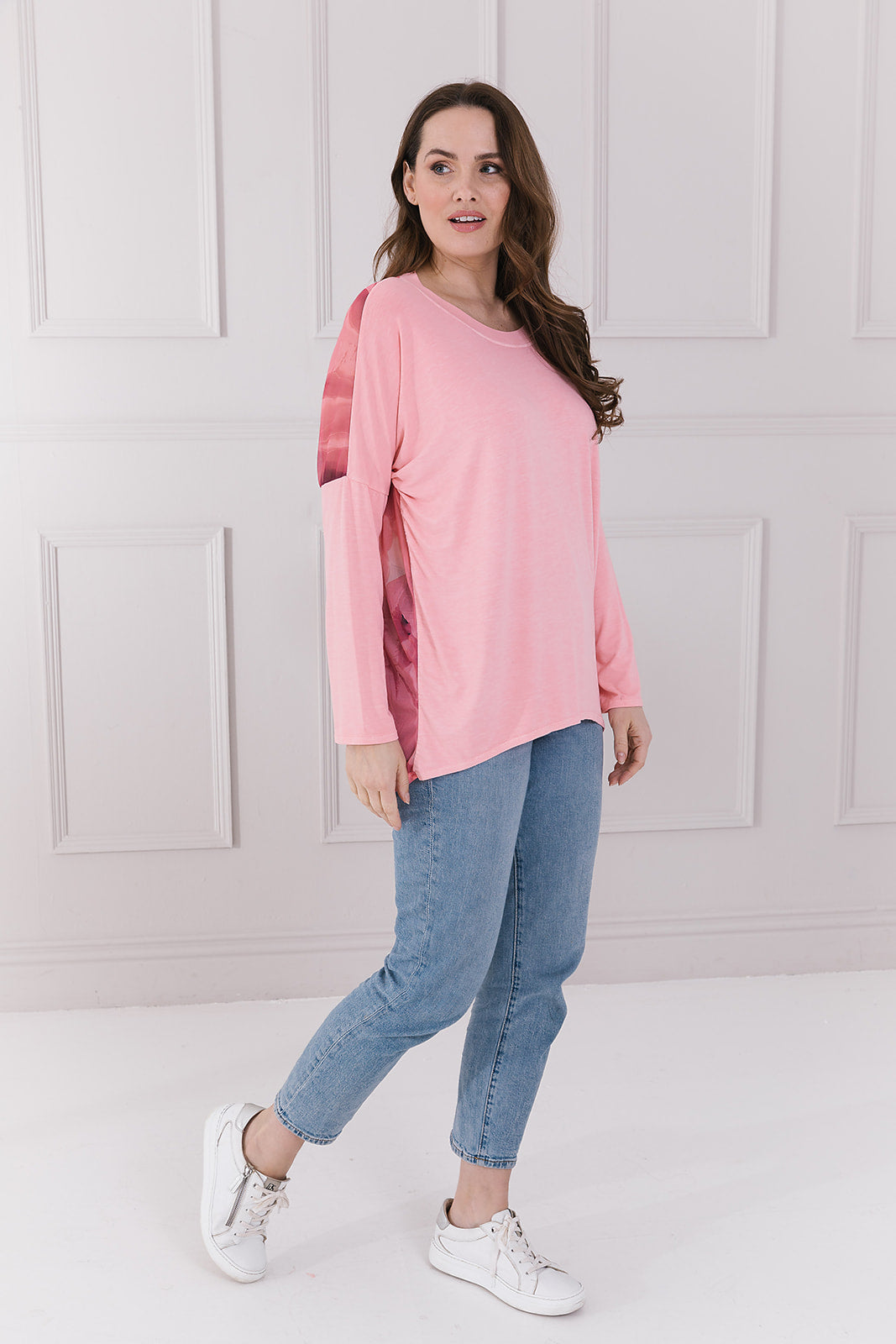 Eva Blooming Rose Sheer Back Kammy Top